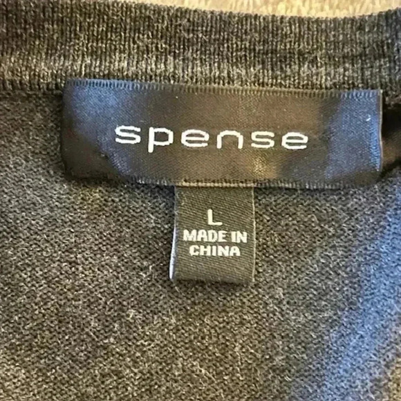 Spense Gold Toggle Button Gray Cardigan, size Large 50 - Picture 4 of 6